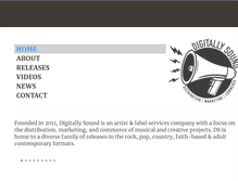 Tablet Screenshot of digitallysoundrecords.com